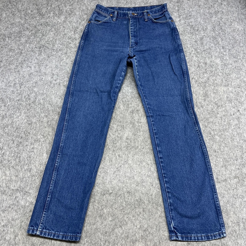 Wrangler Jeans Womens‎ 15x34 Blue Cowboy Cut Straight Leg Denim 13MWZG Western